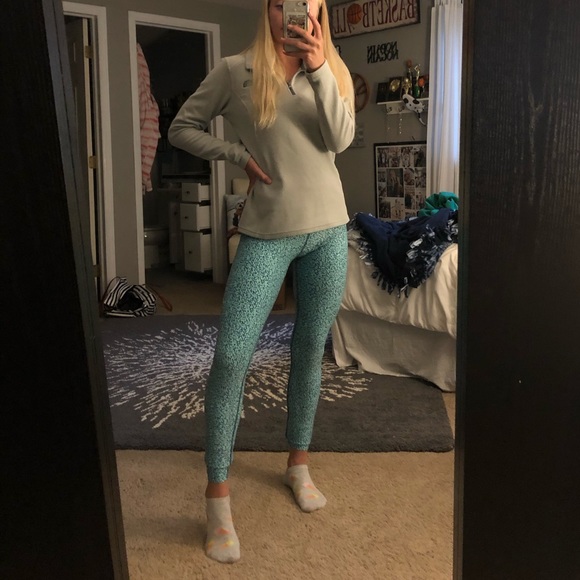 NIKE dri-fit teal/green printed leggings size XS - Picture 10 of 12